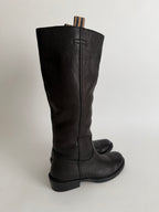 Vintage black boots leather