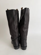 Vintage black boots leather