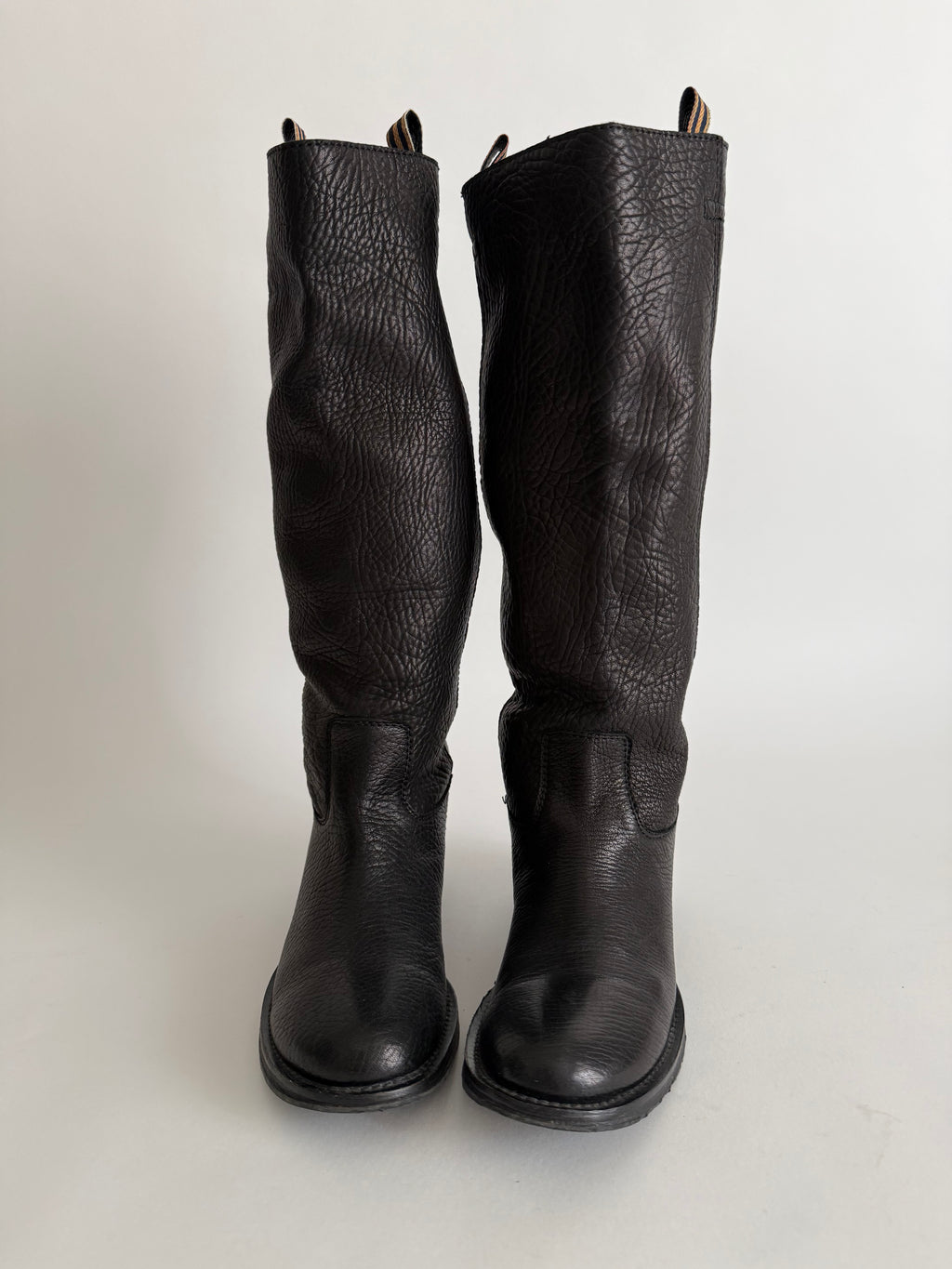 Vintage black boots leather