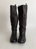 Vintage black boots leather