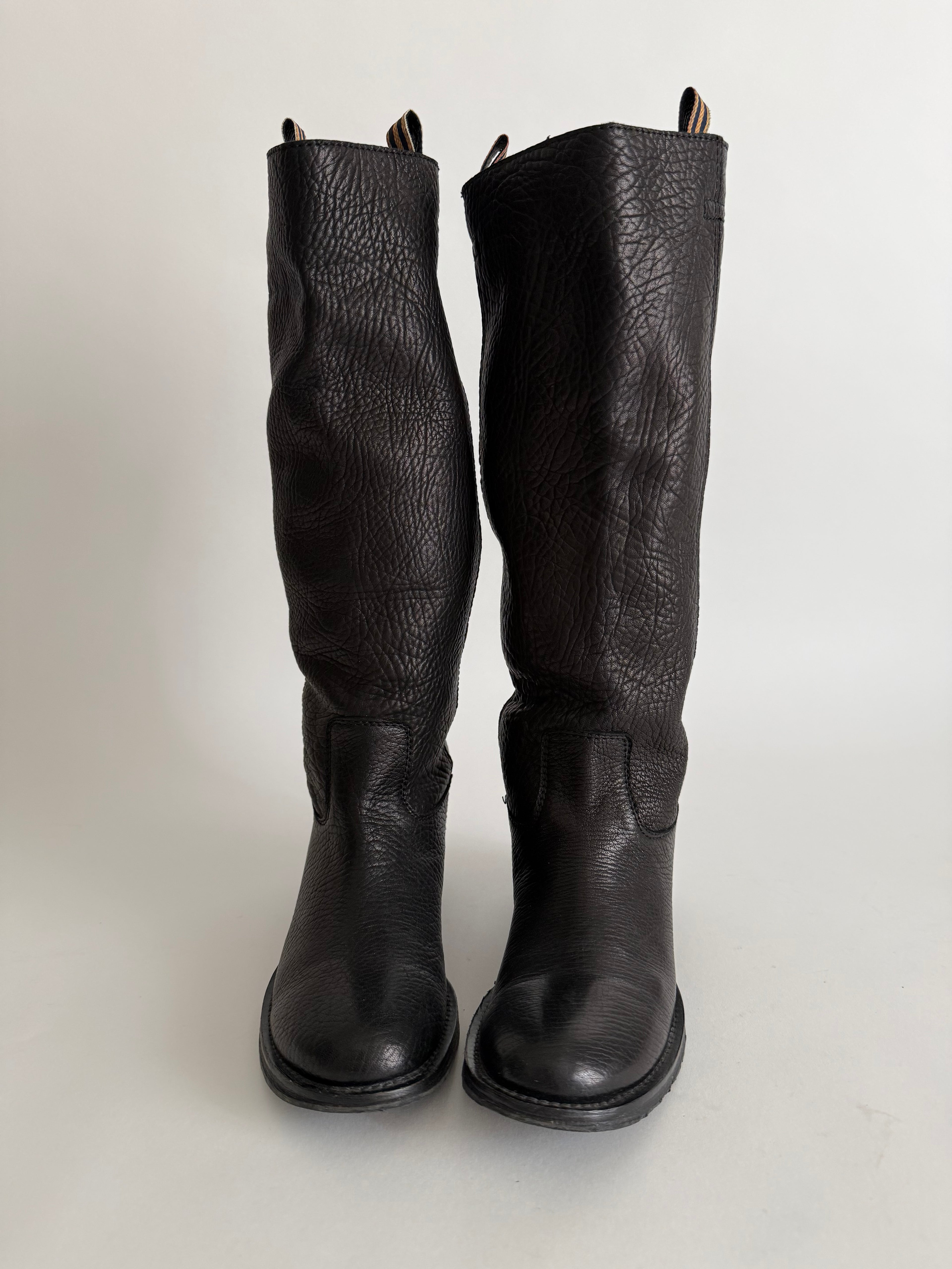 Vintage black boots leather