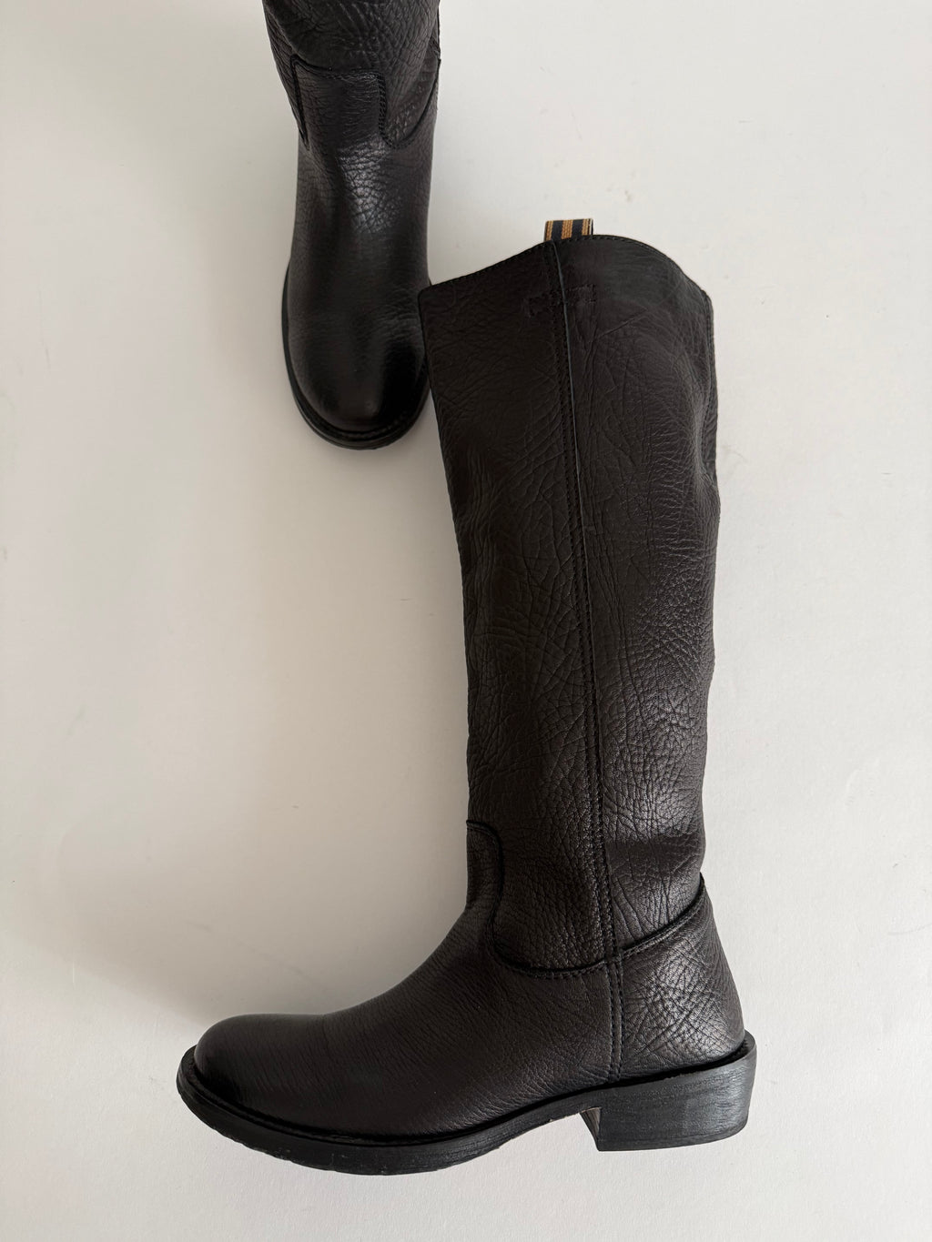 Vintage black boots leather