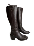 Brown leather boots