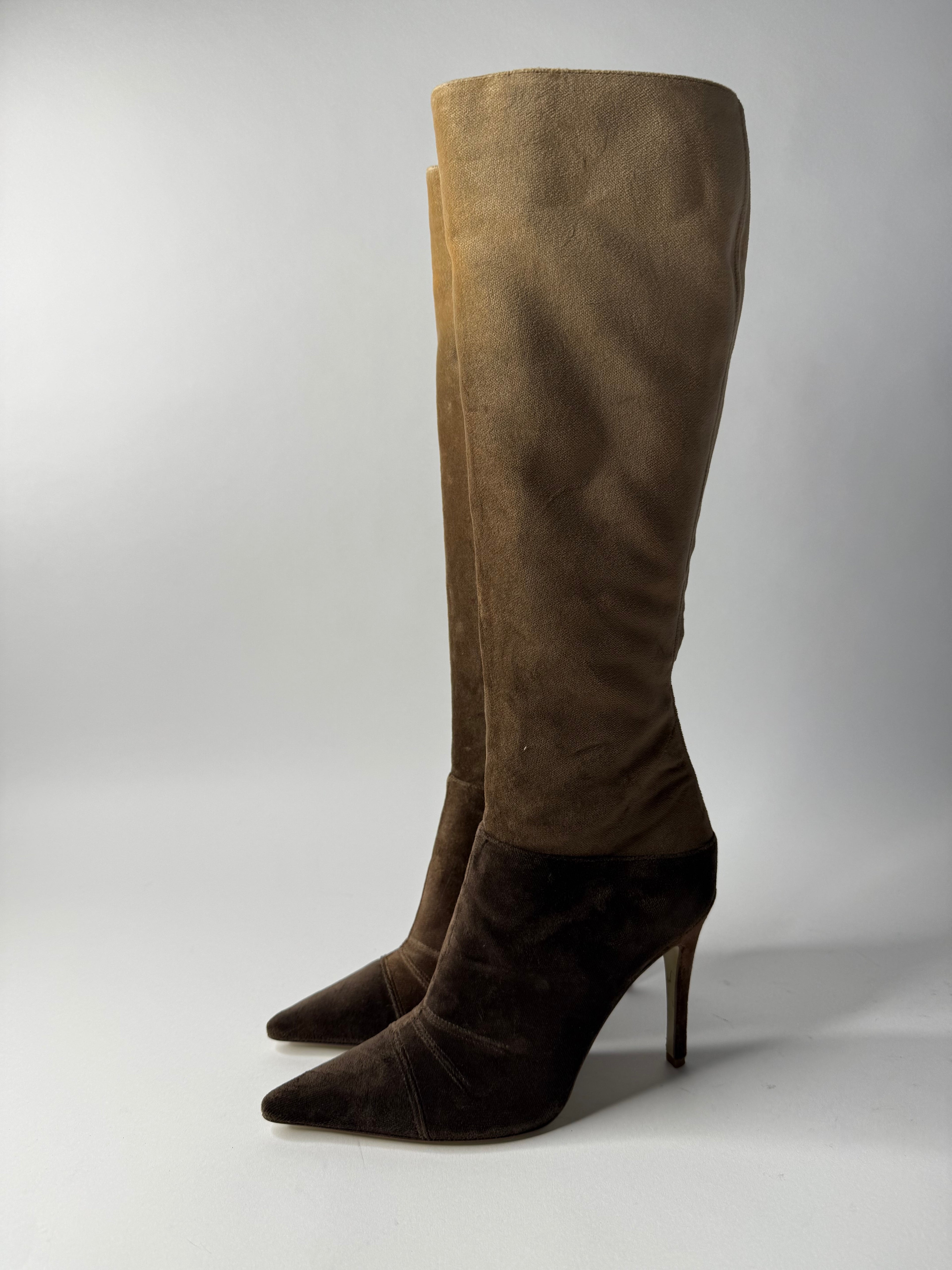 Chloé F/W 2001 velvet boots