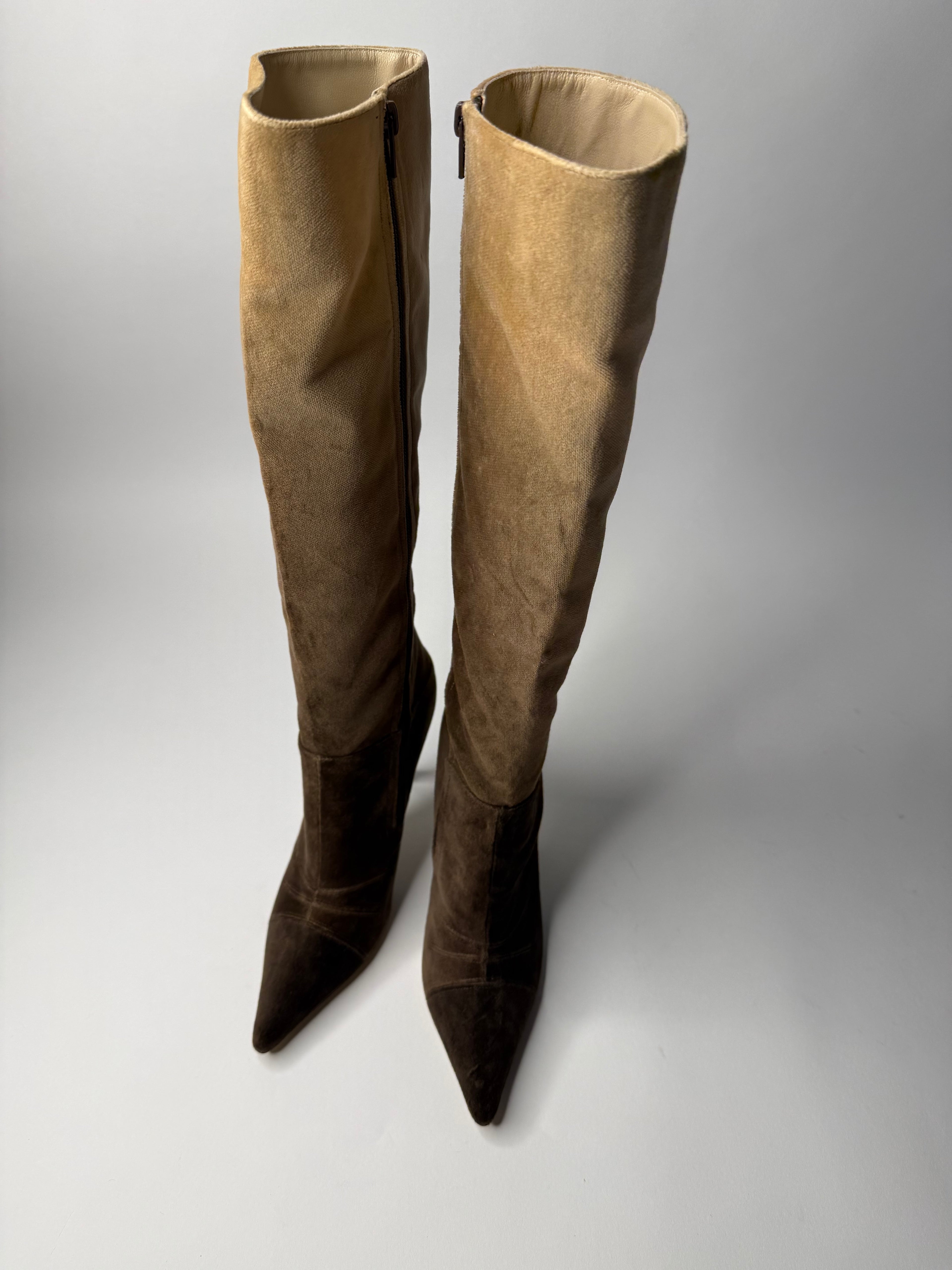 Chloé F/W 2001 velvet boots