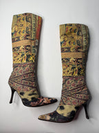Roberto Cavalli F/W 2002 patchwork boots