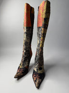 Roberto Cavalli F/W 2002 patchwork boots