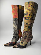 Roberto Cavalli F/W 2002 patchwork boots