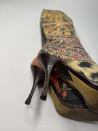 Roberto Cavalli F/W 2002 patchwork boots
