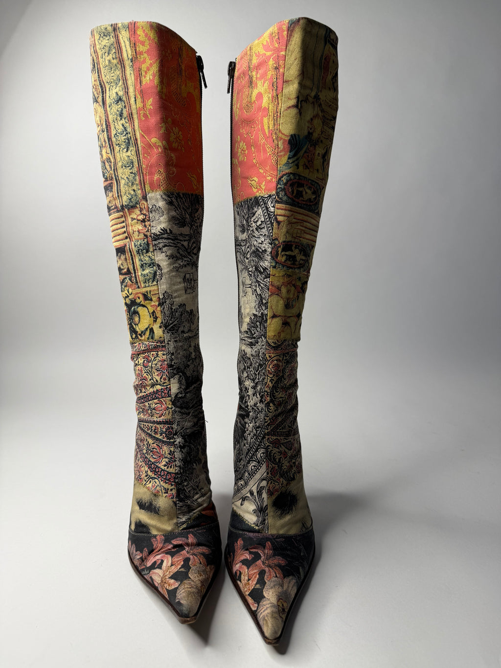 Roberto Cavalli F/W 2002 patchwork boots