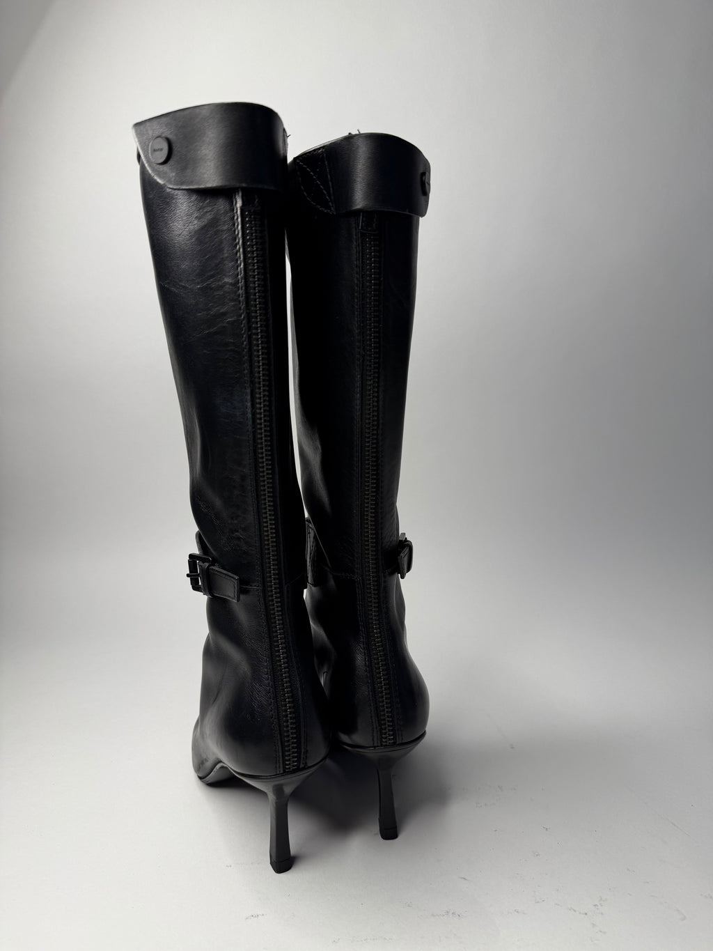 Gucci black motor boots Tom Ford Era