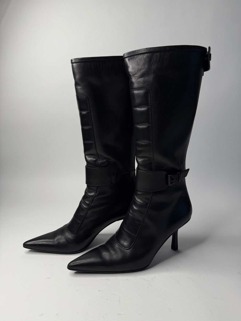 Gucci black motor boots Tom Ford Era
