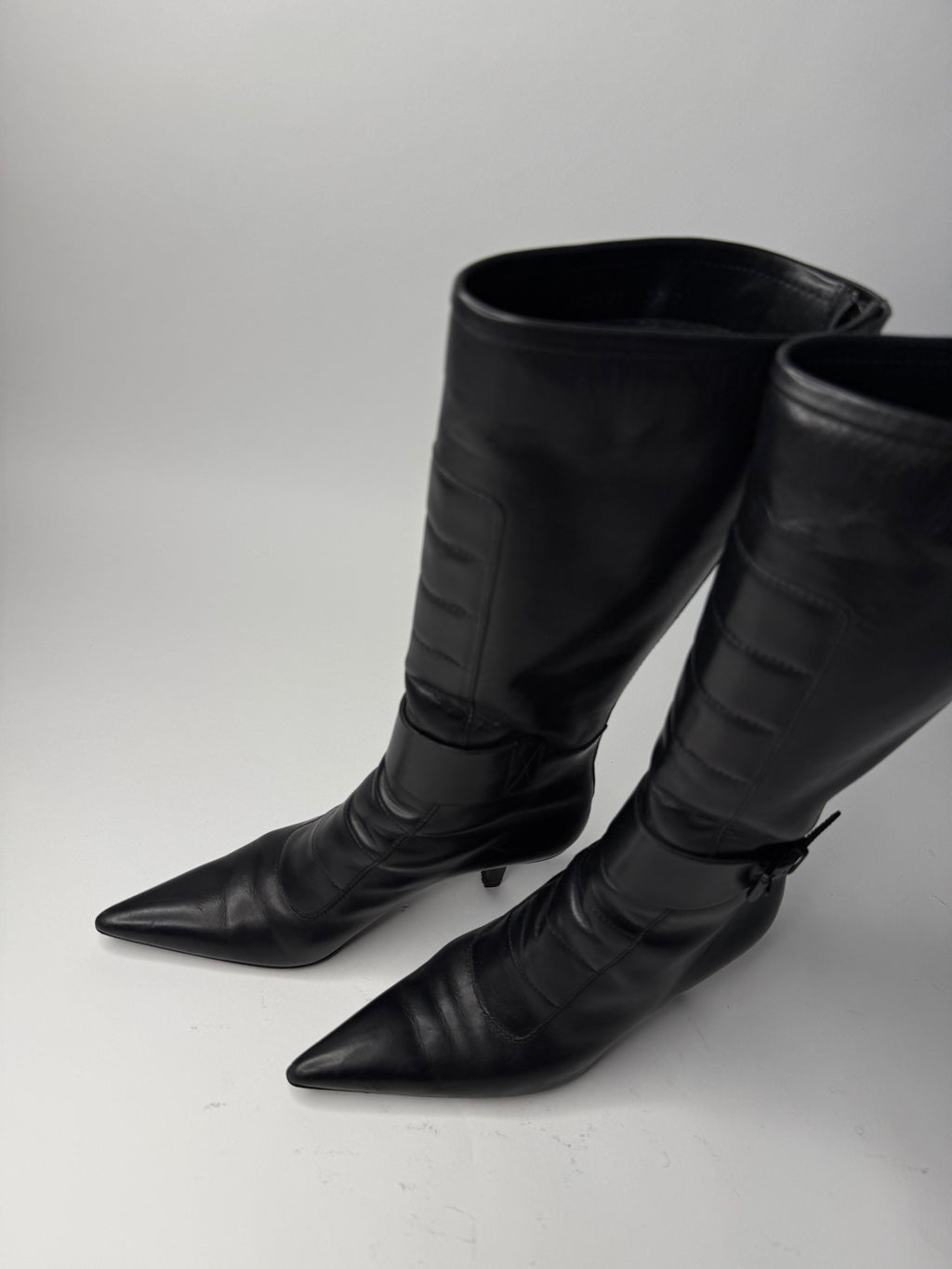 Gucci black motor boots Tom Ford Era