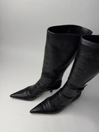 Gucci black motor boots Tom Ford Era