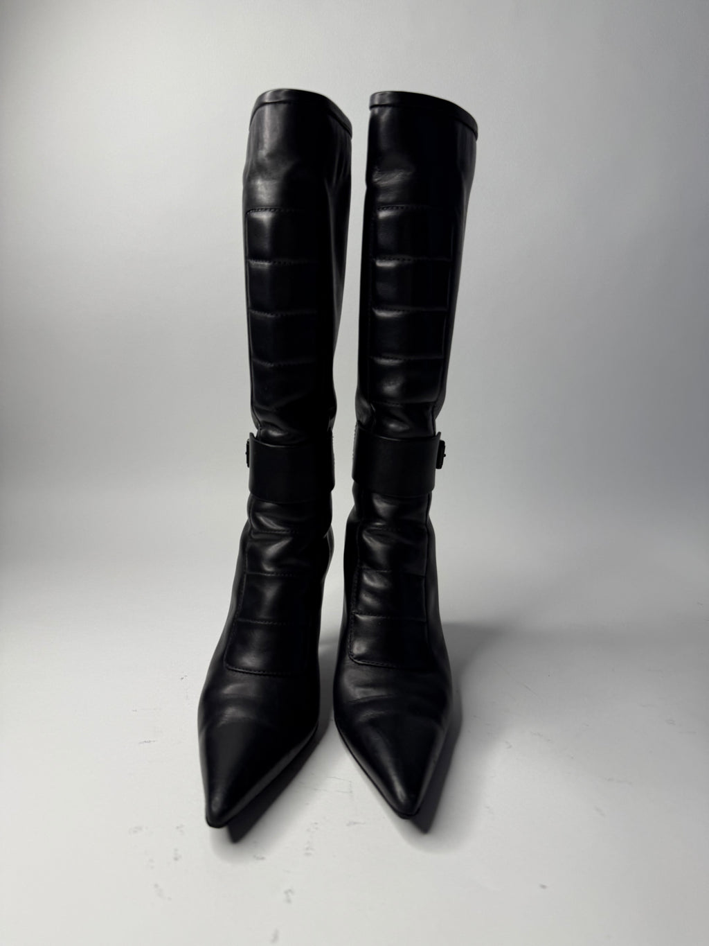 Gucci black motor boots Tom Ford Era