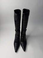 Gucci black motor boots Tom Ford Era