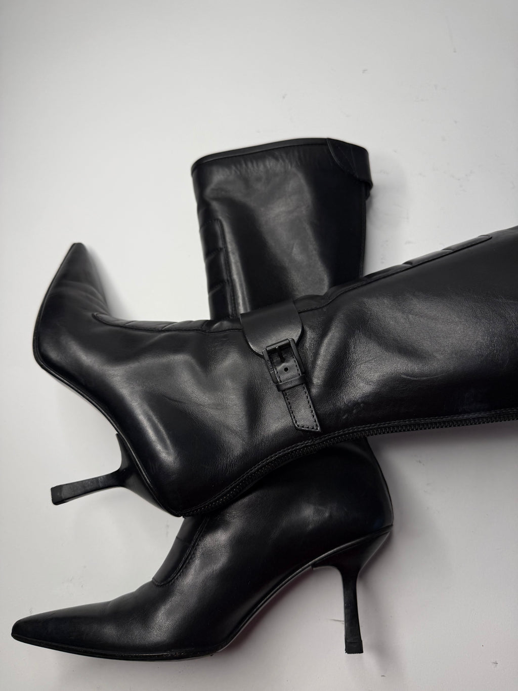 Gucci black motor boots Tom Ford Era