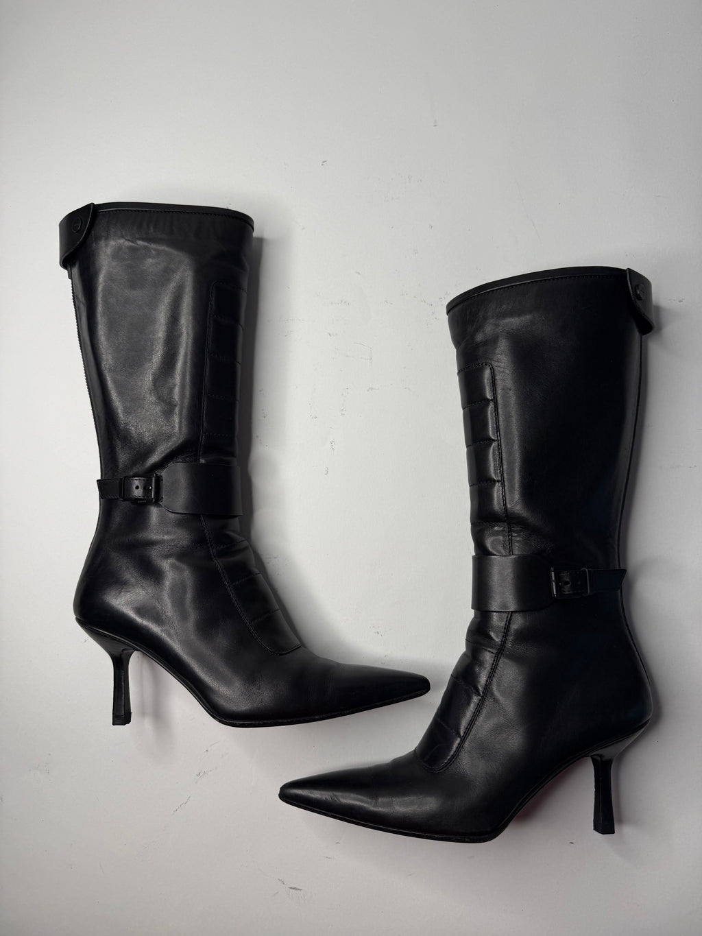 Gucci black motor boots Tom Ford Era