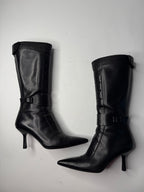 Gucci black motor boots Tom Ford Era