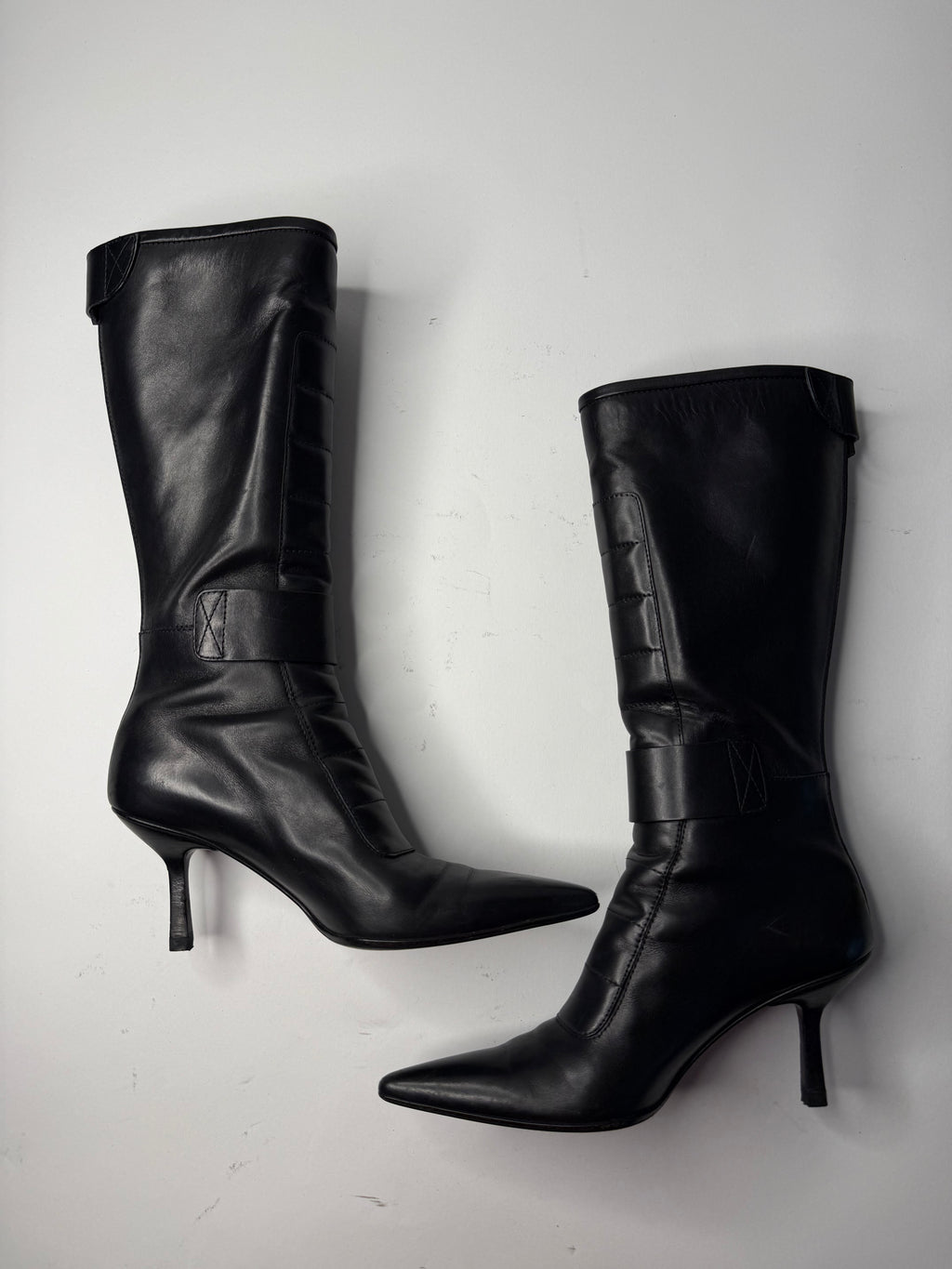 Gucci black motor boots Tom Ford Era