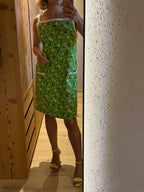 Iceberg SS 1996 Runway lime mini dress