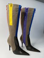 D&G multicolor zip boots 2000s
