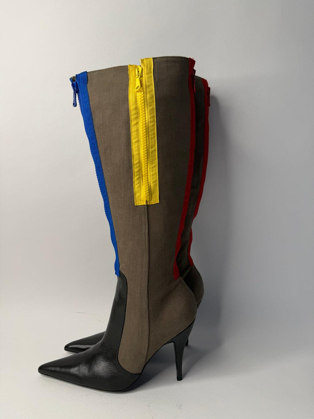D&G multicolor zip boots 2000s