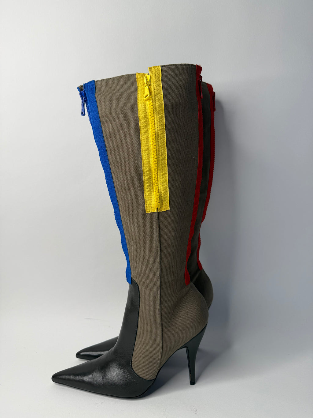 D&G multicolor zip boots 2000s