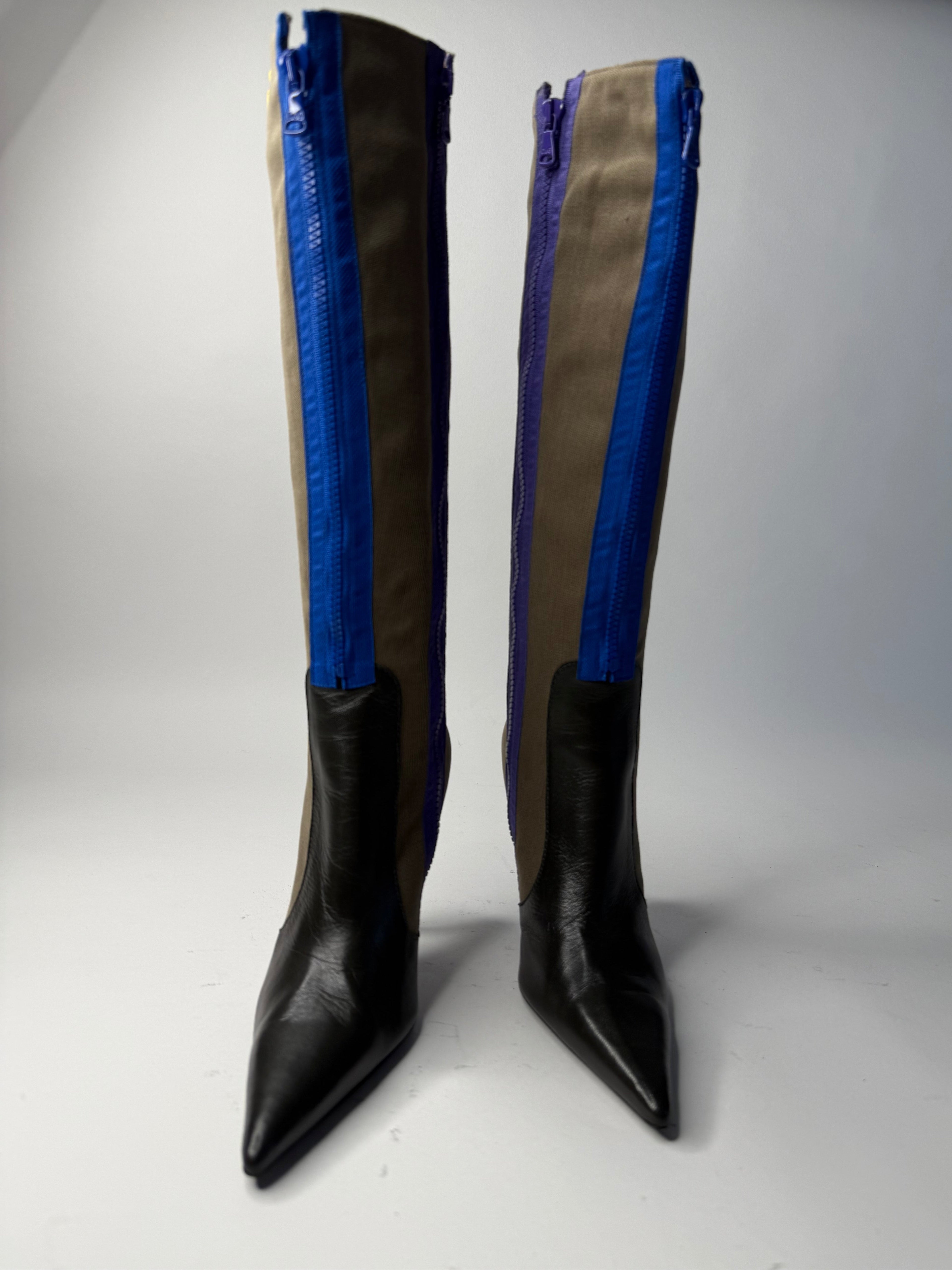 D&G multicolor zip boots 2000s