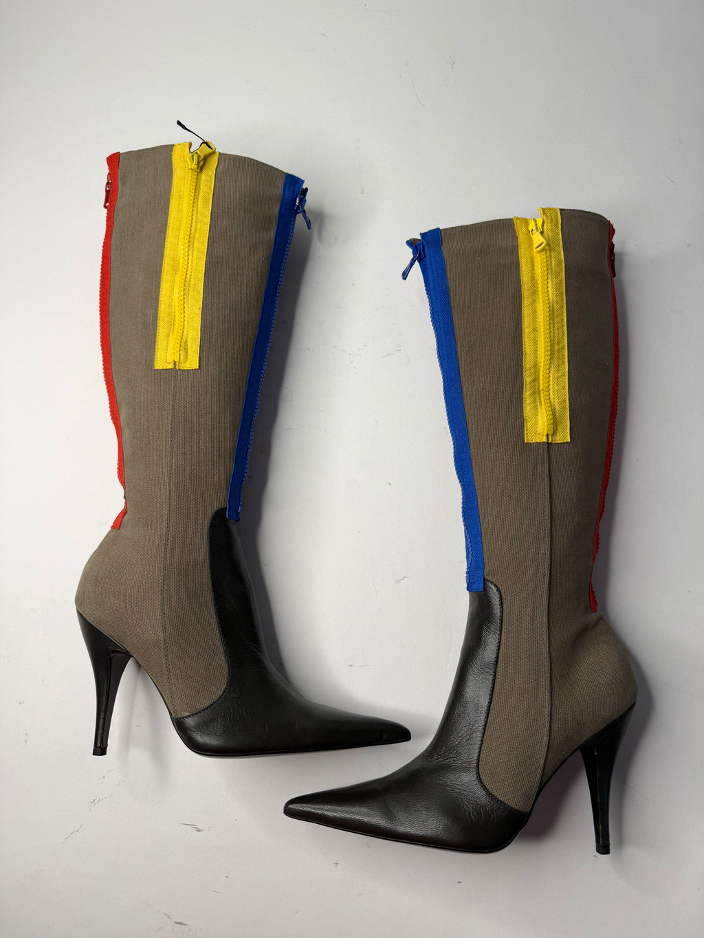 D&G multicolor zip boots 2000s