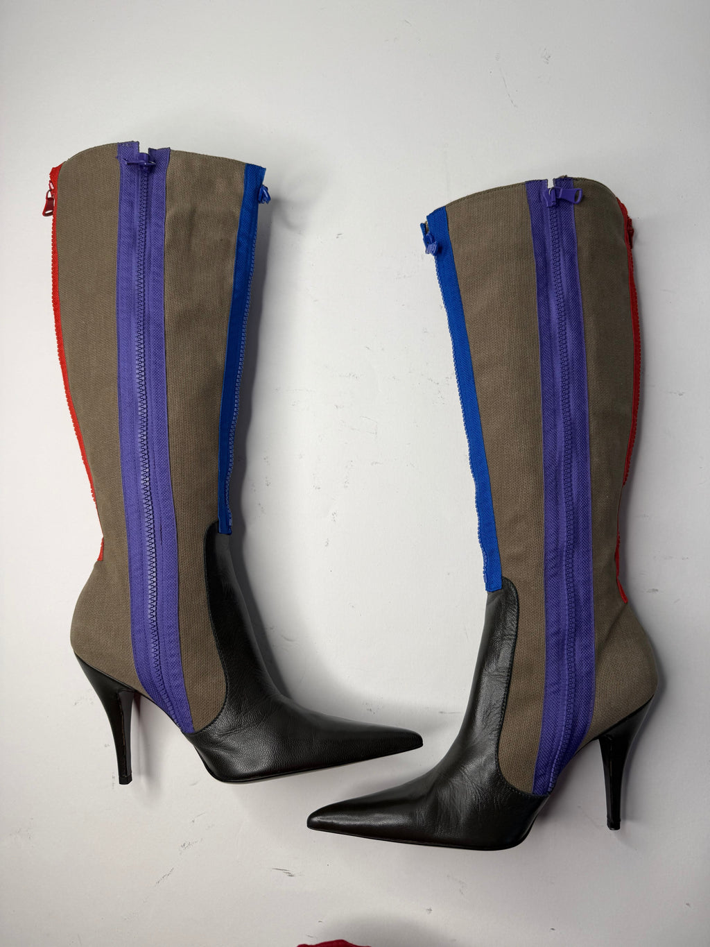 D&G multicolor zip boots 2000s