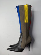 D&G multicolor zip boots 2000s