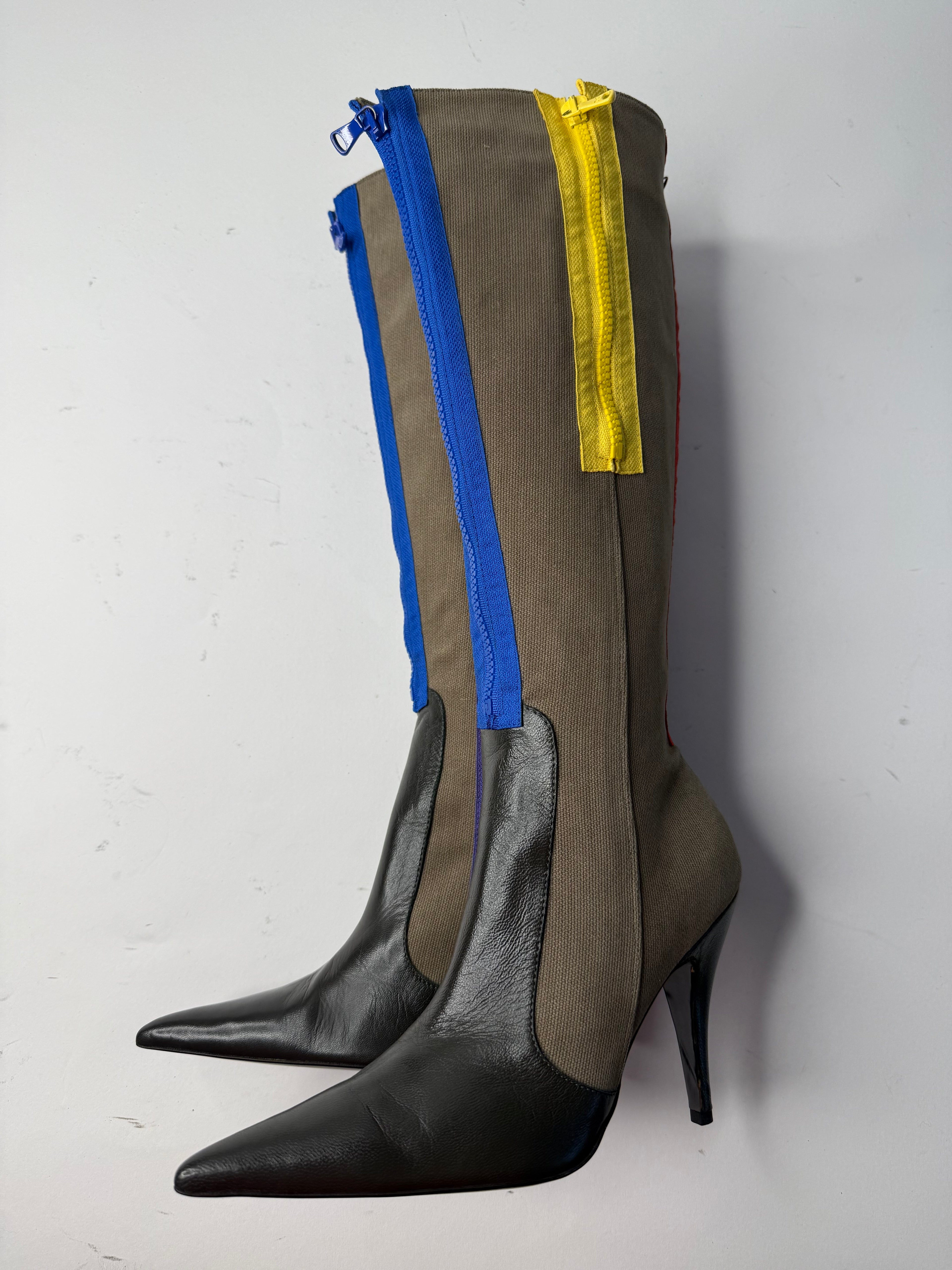 D&G multicolor zip boots 2000s