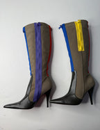 D&G multicolor zip boots 2000s