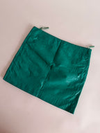 Gianni Versace SS 2003 Runway leather cut-out mini skirt