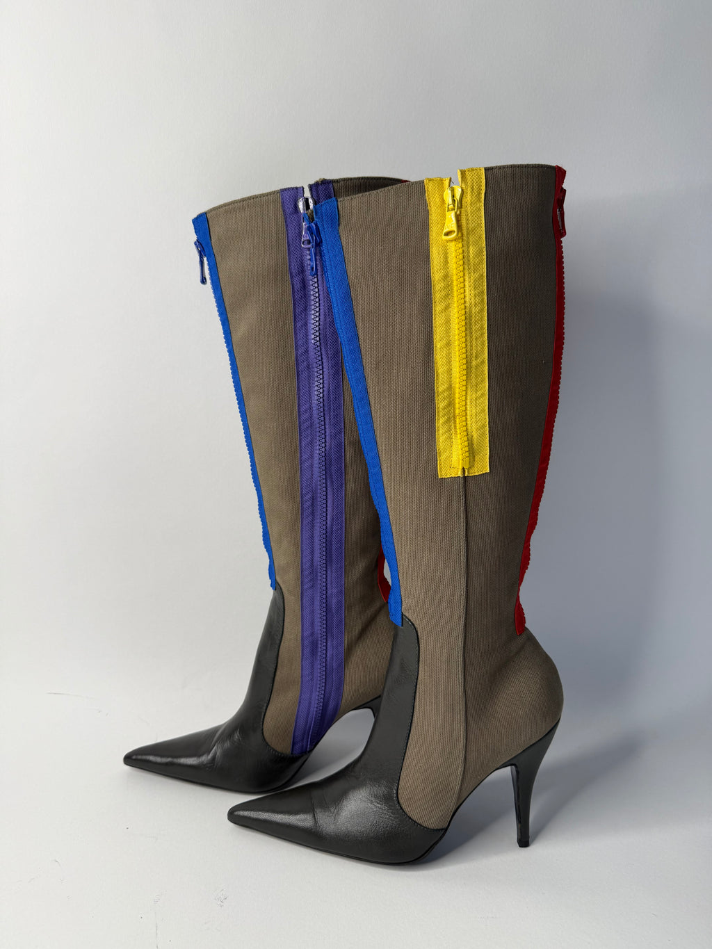 D&G multicolor zip boots 2000s