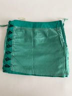 Gianni Versace SS 2003 Runway leather cut-out mini skirt