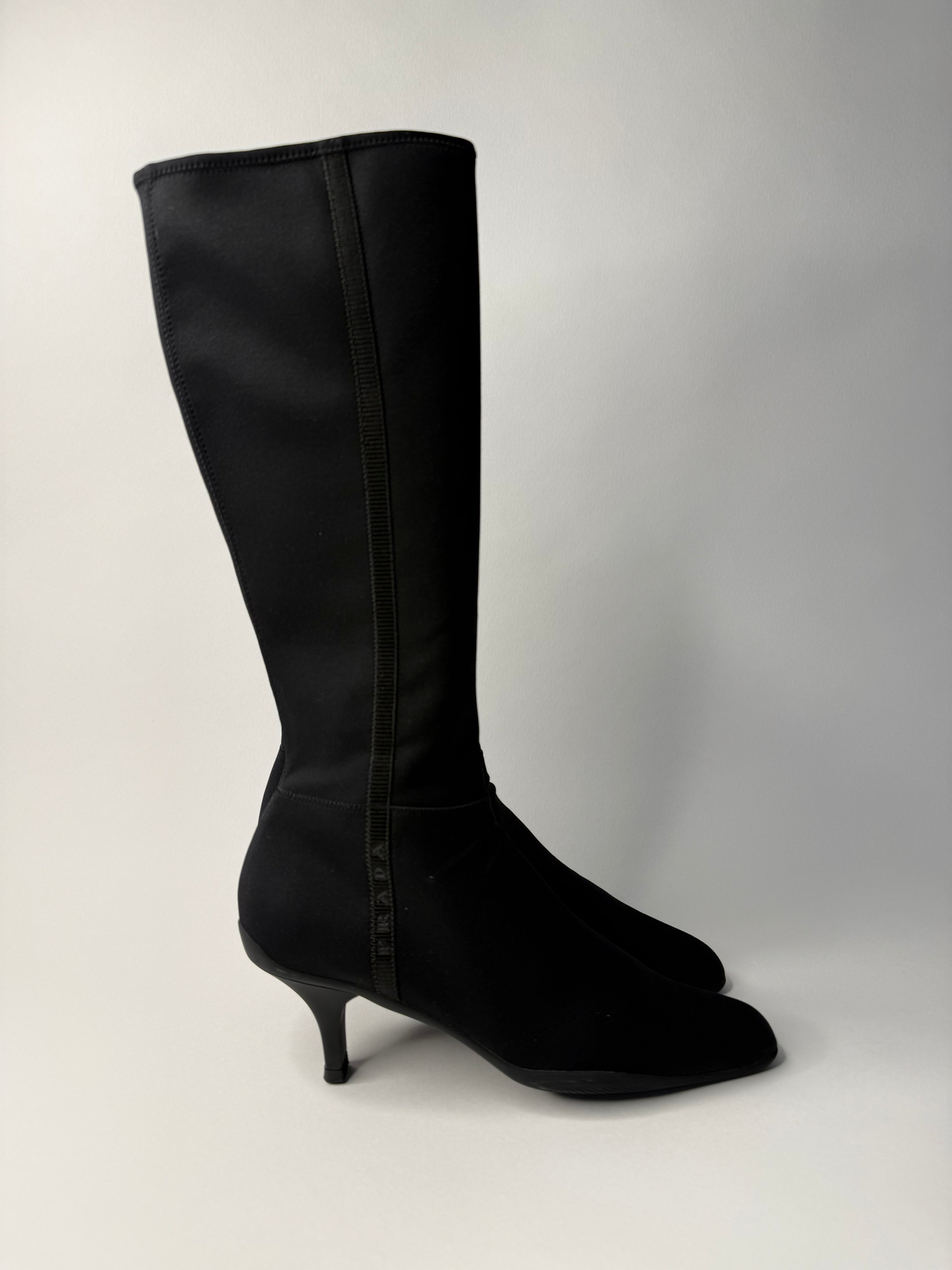Prada F/W 1999 neoprene boots