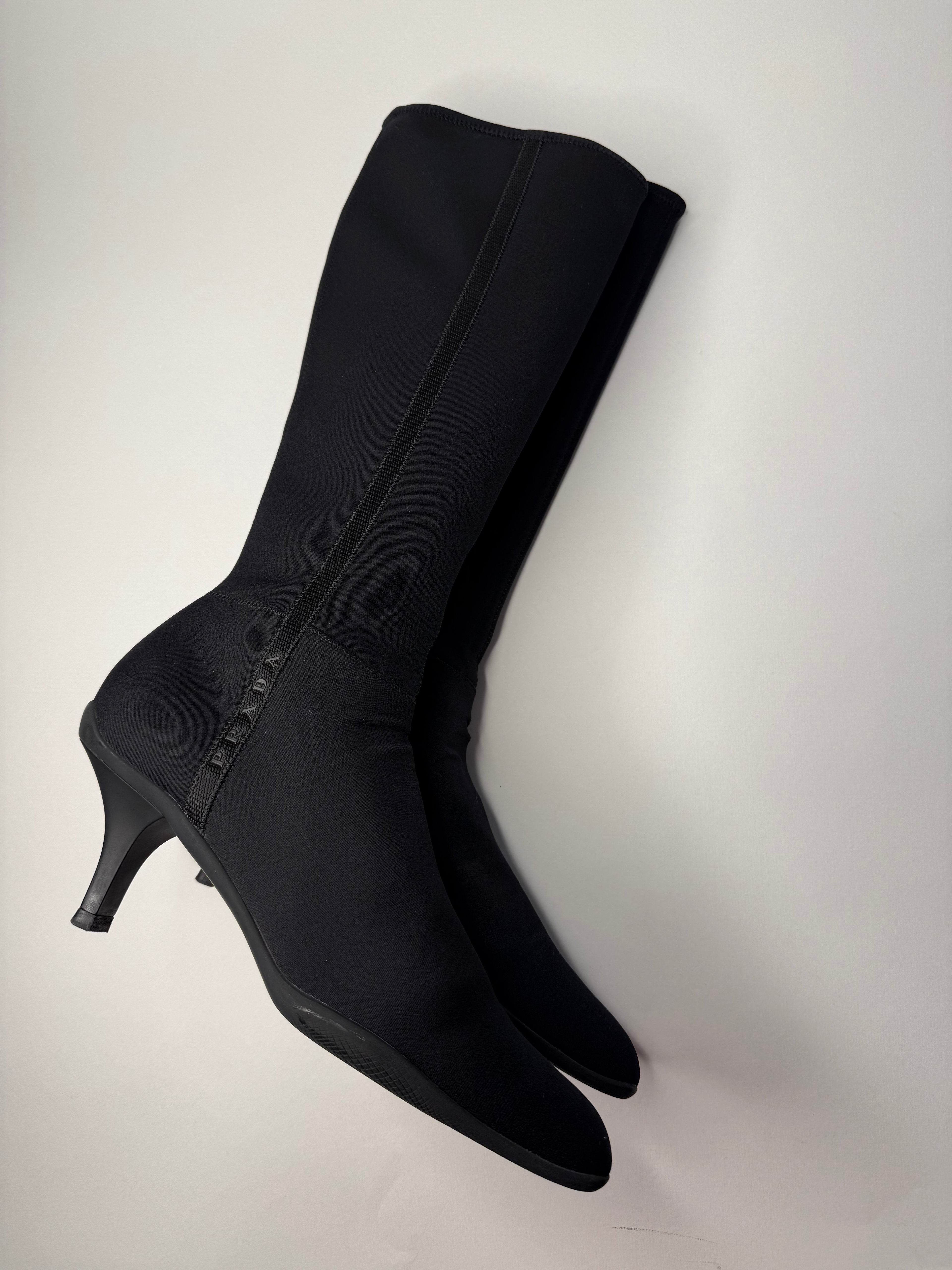 Prada F/W 1999 neoprene boots