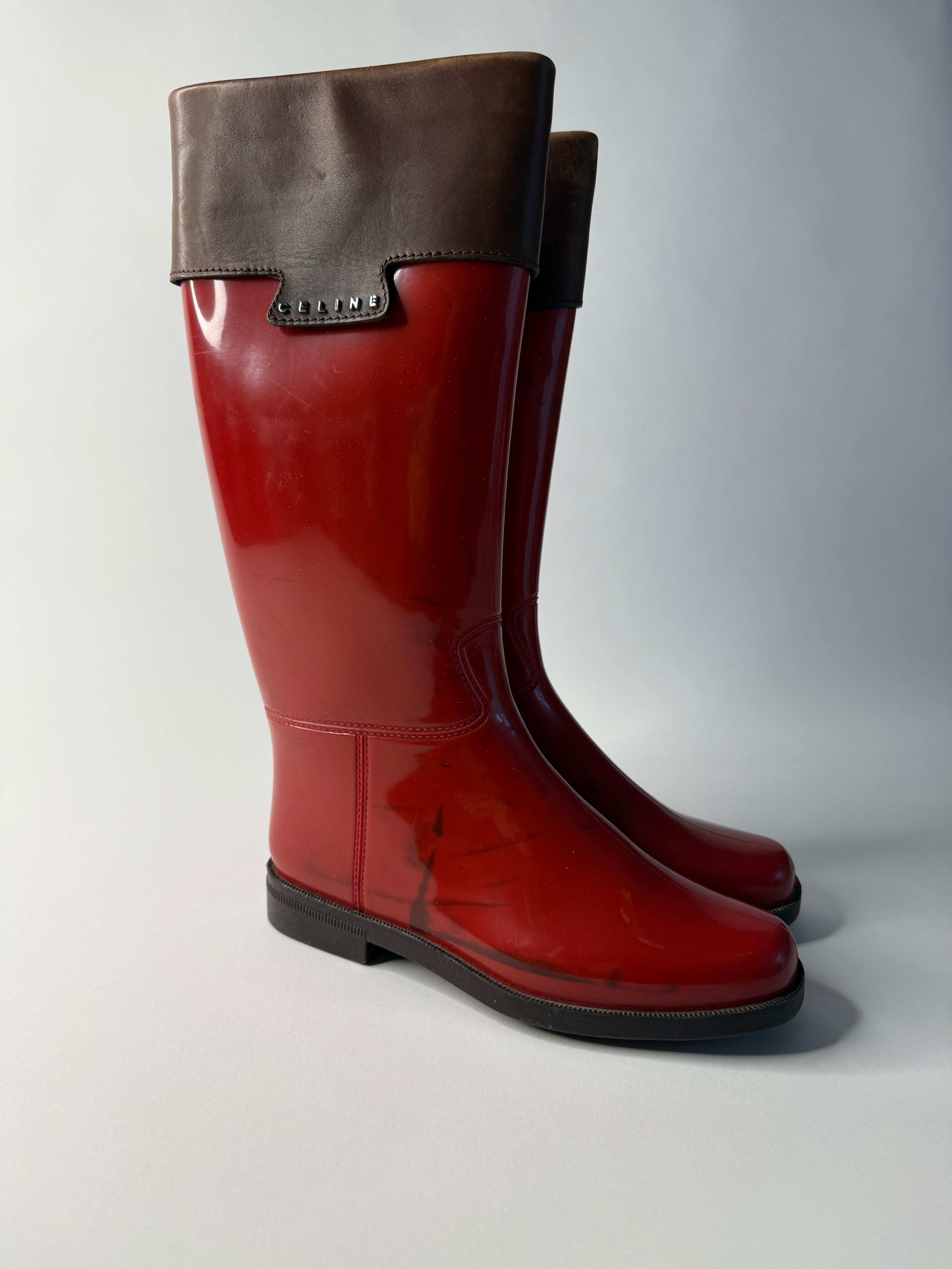 Celine rubber rainy boots