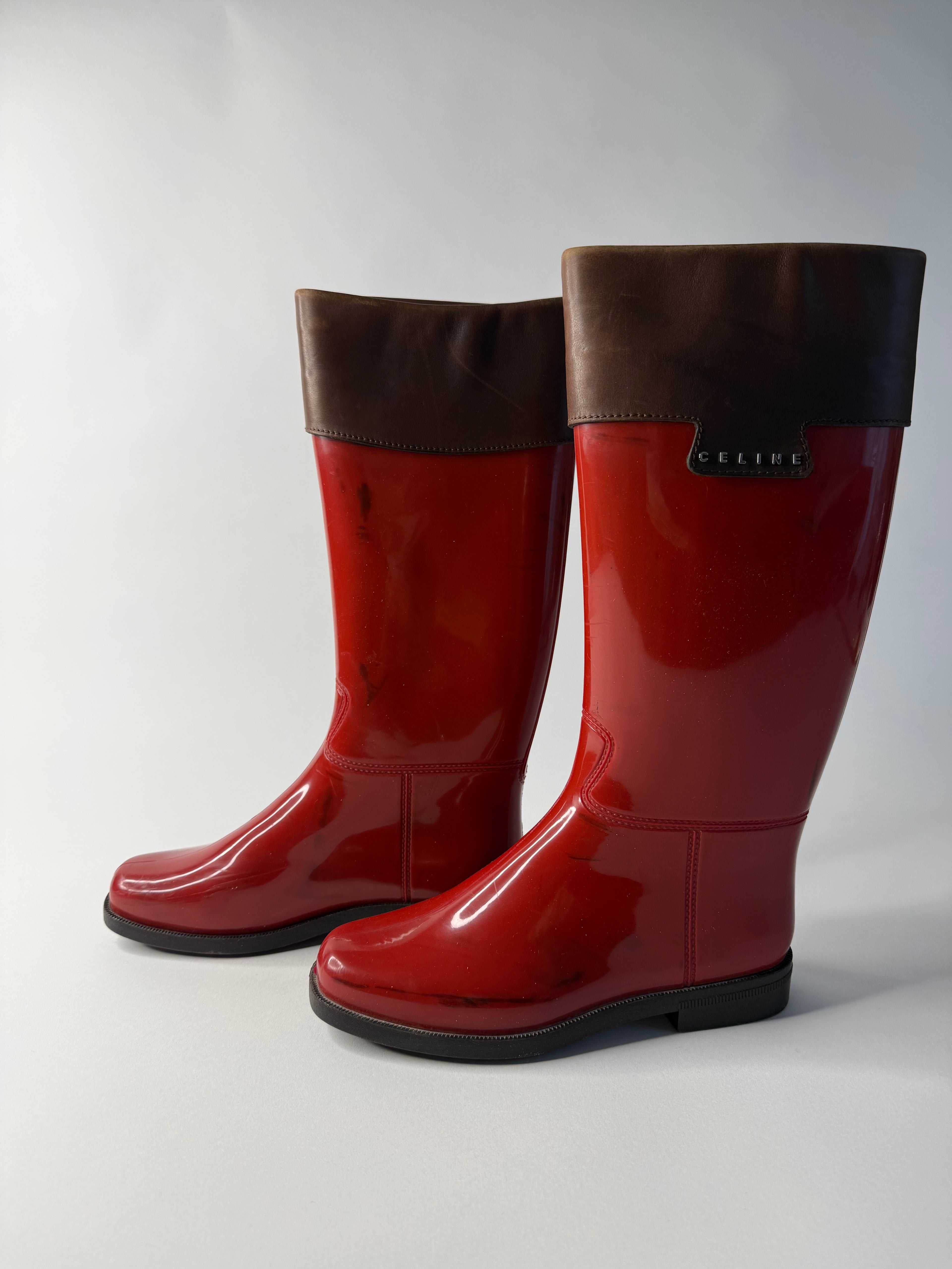 Celine rubber rainy boots