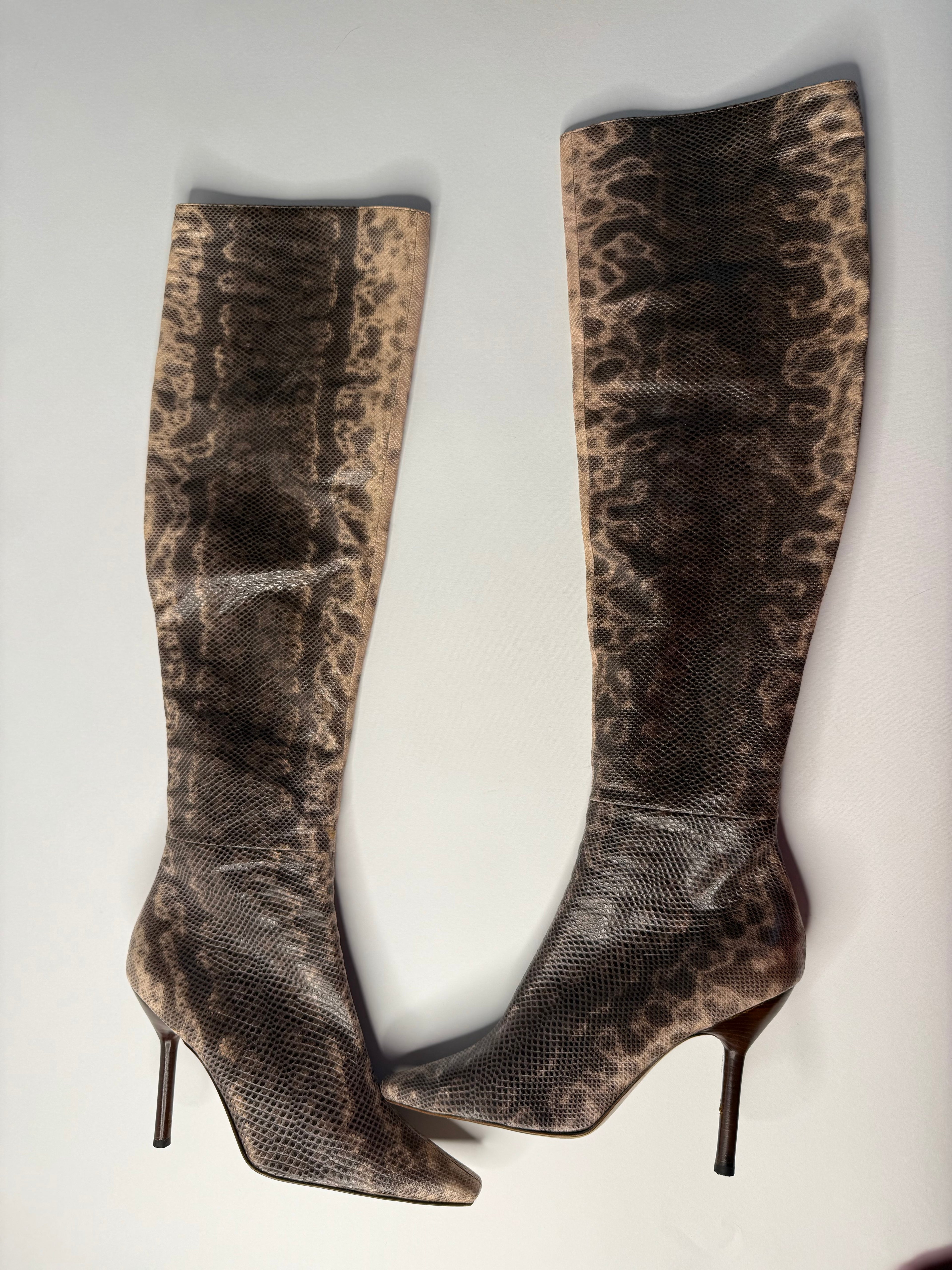 Gucci F/W 1999 Runway Karung snake boots