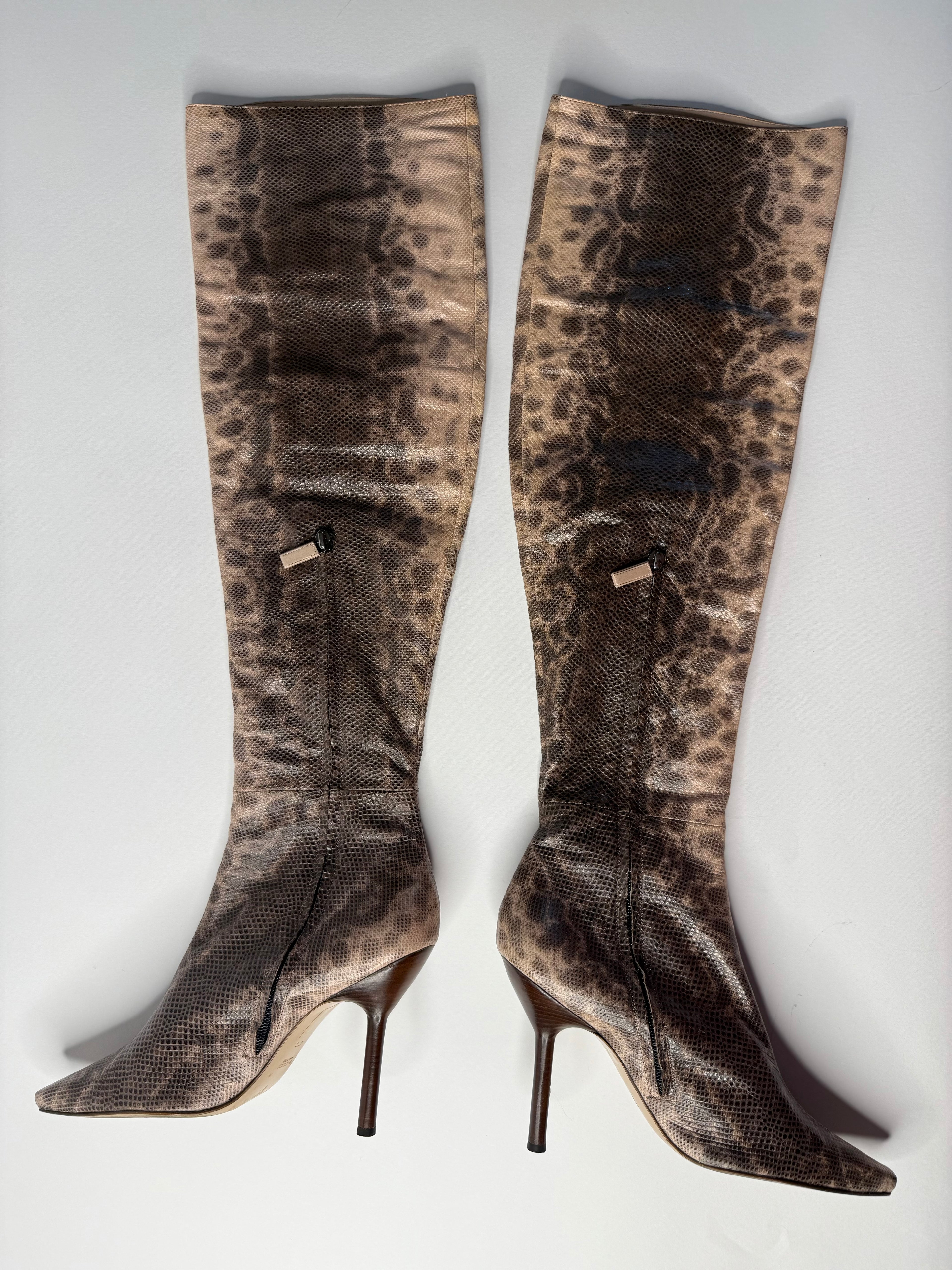 Gucci F/W 1999 Runway Karung snake boots