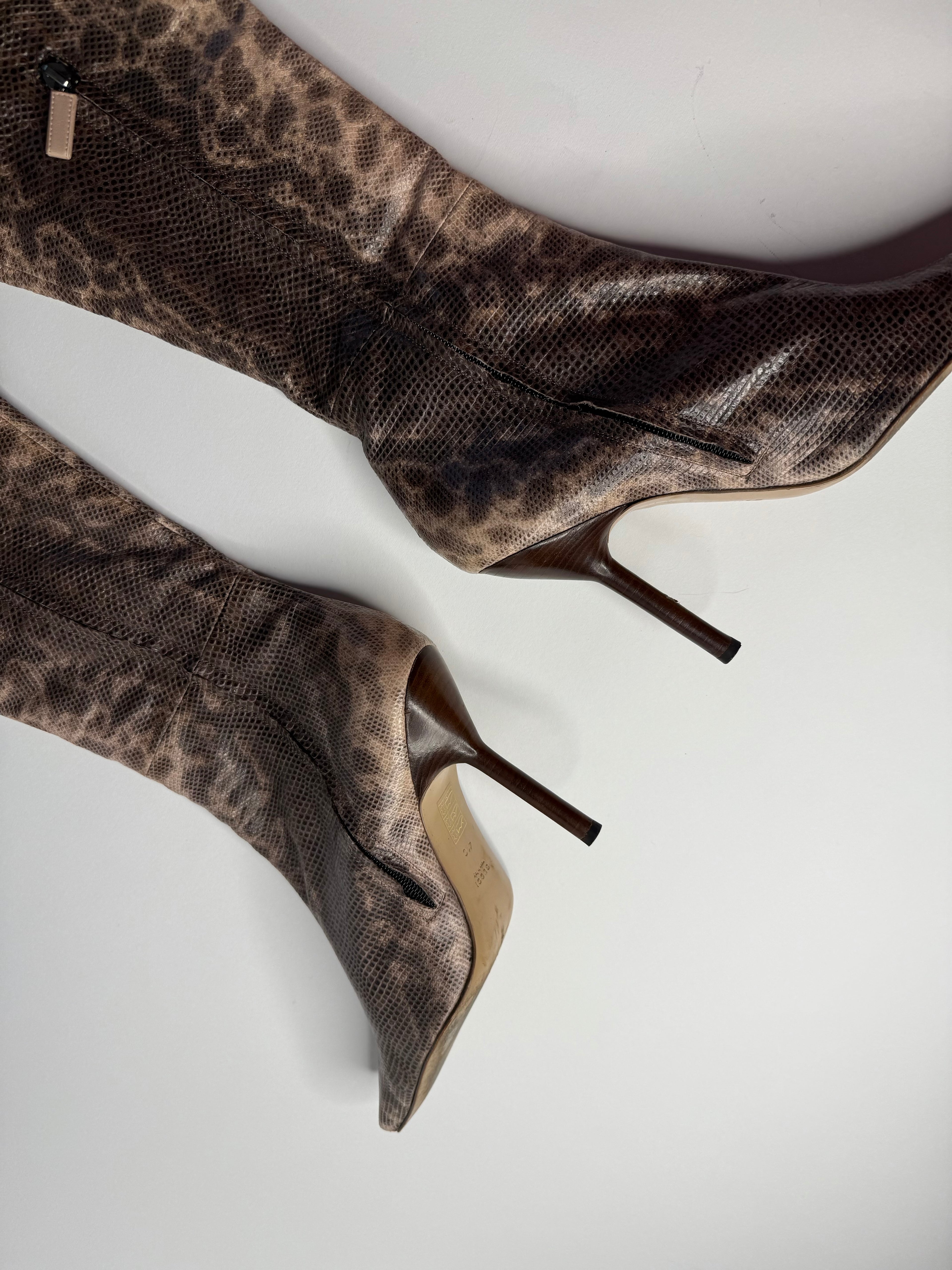 Gucci F/W 1999 Runway Karung snake boots