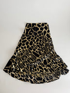 Roberto Cavalli FW 2000 silk giraffe print skirt Runway