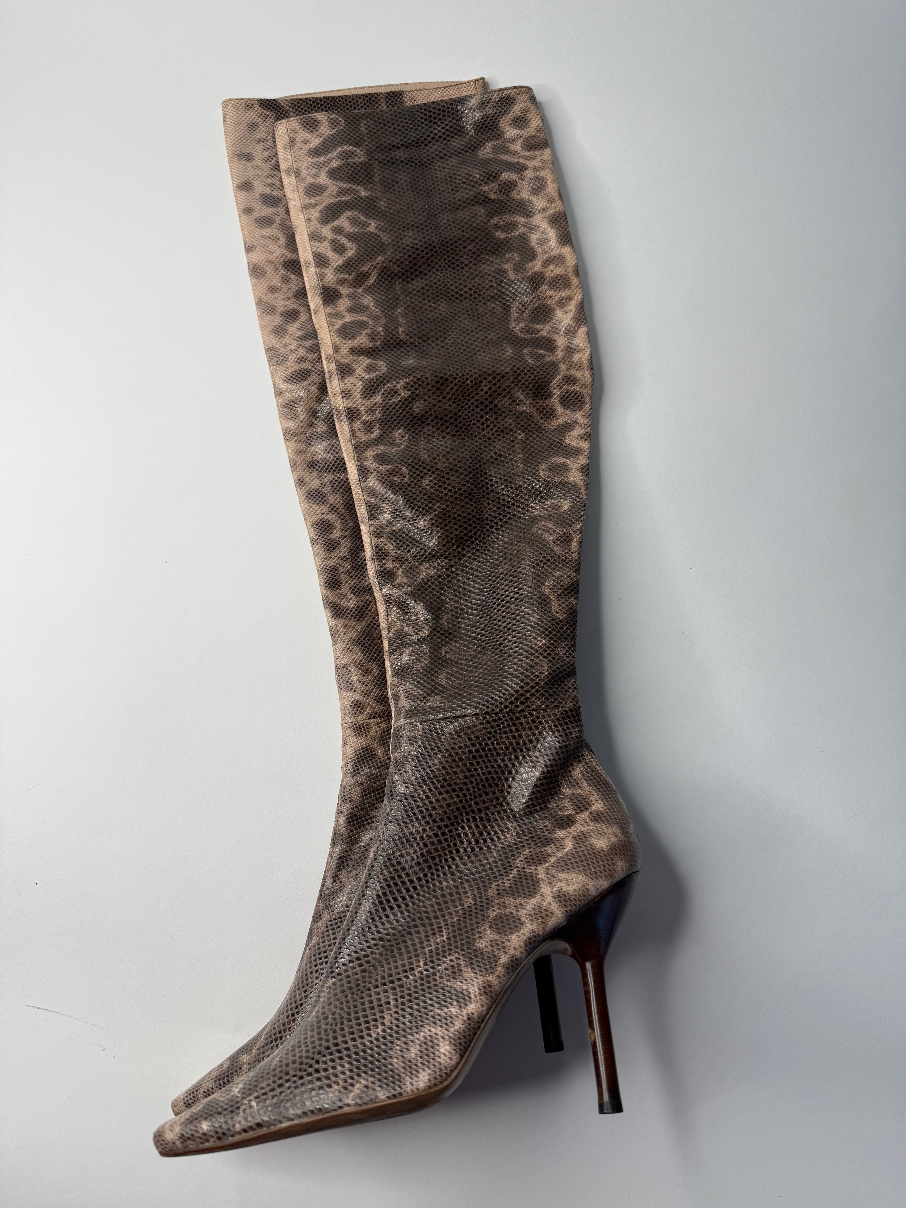 Gucci F/W 1999 Runway Karung snake boots