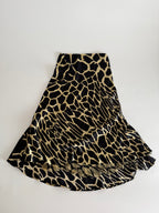 Roberto Cavalli FW 2000 silk giraffe print skirt Runway