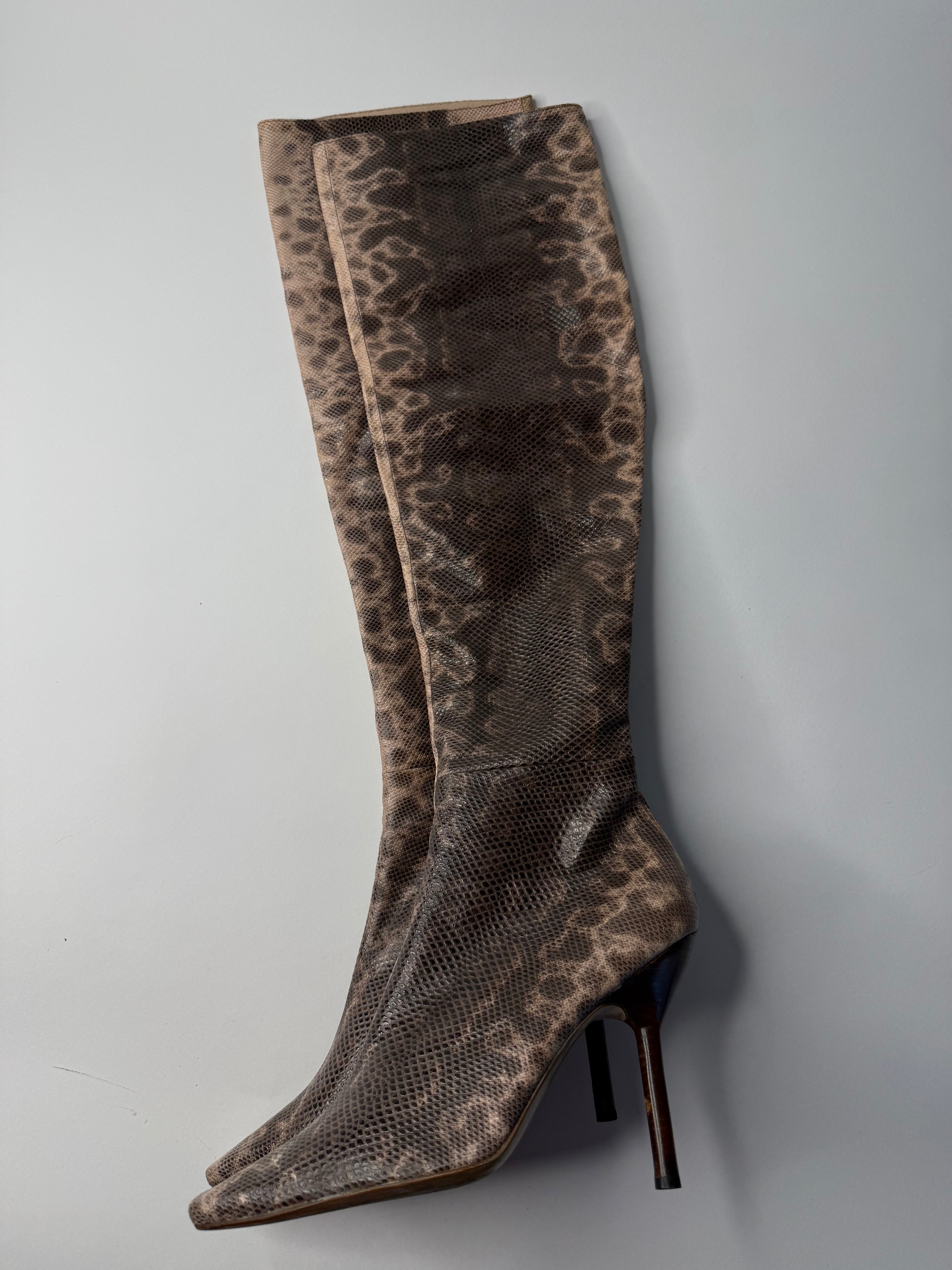 Gucci F/W 1999 Runway Karung snake boots