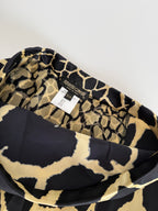 Roberto Cavalli FW 2000 silk giraffe print skirt Runway