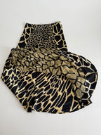 Roberto Cavalli FW 2000 silk giraffe print skirt Runway